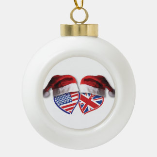 Weihnachten - USA und Vereinigtes Königreich - Wei Keramik Kugel-Ornament