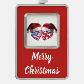 Weihnachten - USA und Vereinigtes Königreich - Wei Rahmen-Ornament Silber