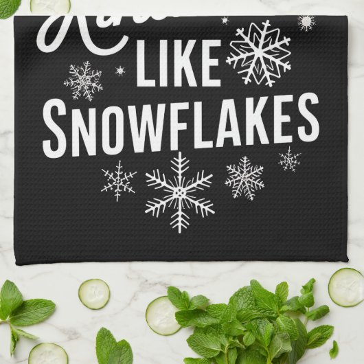 Weihnachten verbreitet Kindheit wie Schneeflocken Geschirrtuch (Gefaltet)