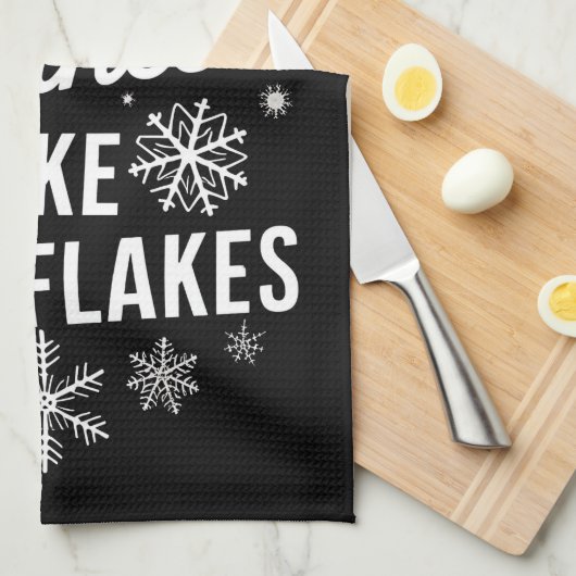 Weihnachten verbreitet Kindheit wie Schneeflocken Geschirrtuch (Viertel Falte)