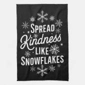 Weihnachten verbreitet Kindheit wie Schneeflocken Geschirrtuch (Vertikal)