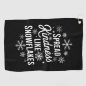 Weihnachten verbreitet Kindheit wie Schneeflocken  Golfhandtuch (Horizontal)