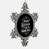 Weihnachten verbreitet Kindheit wie Schneeflocken Schneeflocken Zinn-Ornament (Links)