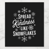 Weihnachten verbreitet Kindheit wie Schneeflocken Weinetikett (Einzelnes Label)