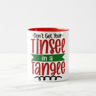 Weihnachten: Verheddern Sie nicht Ihr Lametta Zweifarbige Tasse