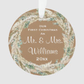 Weihnachten Verheiratet Ornament (Vorderseite)