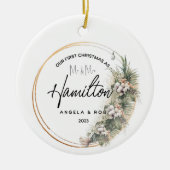 Weihnachten Verheiratete Keramik Ornament, Bouquet Keramik Ornament (Vorne)