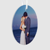 Weihnachten Verheiratetes Foto Weihnachten Ornament (Vorderseite)