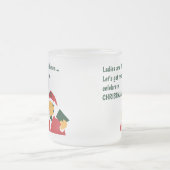 Weihnachten verkündet lustiges Angebot für Kaffee- Mattglastasse (Mittel)