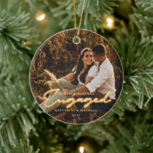 Weihnachten Verlobt Neon Lettering Foto Keramik