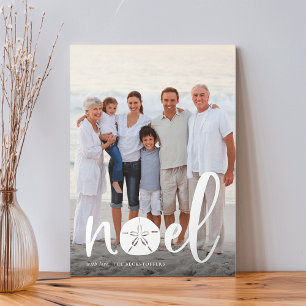 Weihnachten   Vertikales Weihnachts-Foto Silver Folien Feiertagskarte