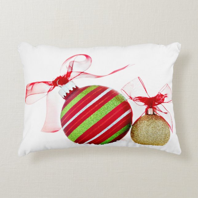 Weihnachten verziert die zeitgenössischen Bälle Dekokissen (Vorderseite)