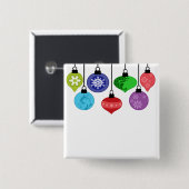 Weihnachten verziert Knopf Button (Vorne & Hinten)