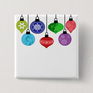 Weihnachten verziert Knopf Button