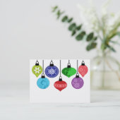 Weihnachten verziert Visitenkarte (Stehend Vorderseite)