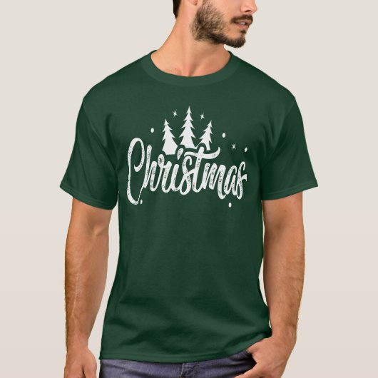 Weihnachten Vibes Weihnachtsgeschenk Vintag T-Shirt (Vorderseite)