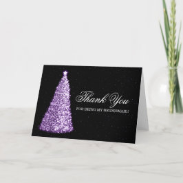 Weihnachten Vielen Dank, Bridesmaid Lila Dankeskarte