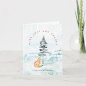 Weihnachten Vielen Dank Cards Watercolor Fox (Vorderseite)