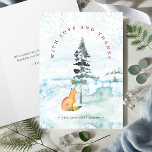 Weihnachten Vielen Dank Cards Watercolor Fox<br><div class="desc">Mit diesen eleganten Weihnachtskarten, die einen bezaubernden Aquarellfuchs und einen Kiefernbaum in einem friedlichen Schneefeld bieten, können Sie sich für Ihren Urlaub danken. Die Worte "Mit Liebe und Dank" sind wunderschönes Set in einem Bogen-Design und fügen eine raffinierte Touch hinzu. Ideal für Winterfeiern, Babyduschen oder jede Gelegenheit, wo Sie gewollt,...</div>