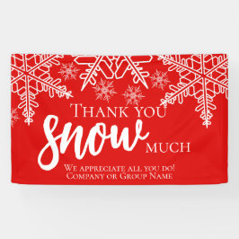 Weihnachten Vielen Dank, dass Sie viel Schnee Banner