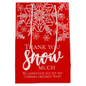 Weihnachten Vielen Dank, dass Sie viel Schnee Mittlere Geschenktüte (Rückseite)
