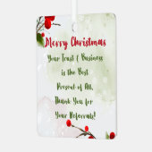 Weihnachten | Vielen Dank für die Befassung Ornament Aus Metall (Vorderseite links)