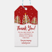Weihnachten Vielen Dank für Ihre Anerkennung Geschenkanhänger (Vorderseite)