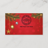 Weihnachten Vielen Dank für Ihren Kauf mit Logo Visitenkarte (Rückseite)