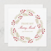 Weihnachten Vielen Dank Geschäftskarte Dankeskarte (Vorne/Hinten)