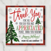 Weihnachten Vielen Dank, Geschenk Tag Geschenkanhänger (Vorderseite)