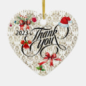 Weihnachten Vielen Dank Keramik Ornament (Vorne)
