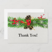 Weihnachten Vielen Dank Postkarte (Vorne/Hinten)