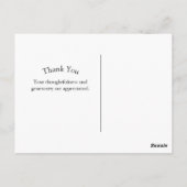 Weihnachten Vielen Dank Postkarte (Rückseite)