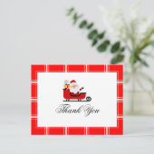 Weihnachten Vielen Dank, Santa Red Postkarte (Stehend Vorderseite)
