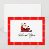 Weihnachten Vielen Dank, Santa Red Postkarte (Vorne/Hinten)