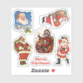 Weihnachten, Vielfalt des Weihnachtsmannes Aufkleber (Blatt)