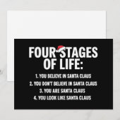Weihnachten Vier Bühnen Leben Santa Spaß Meme (Vorne/Hinten)