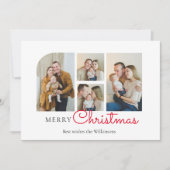 Weihnachten vier Foto Collage modern minimal (Vorderseite)