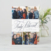 Weihnachten vier Foto elegante Marine (Stehend Vorderseite)