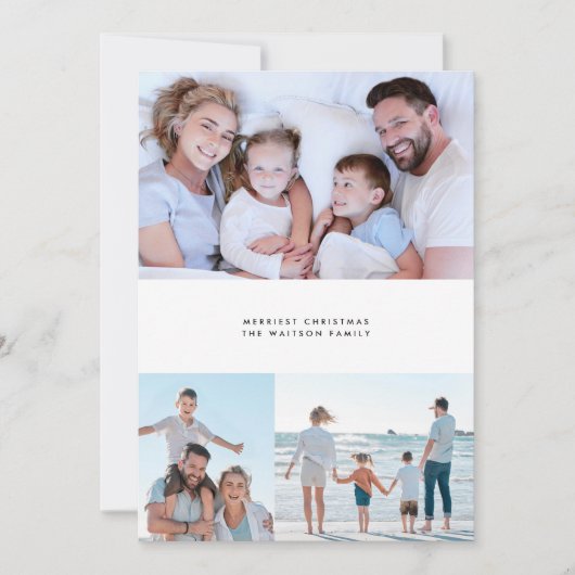 Weihnachten Vier Fotos Stilvoll einfach (Vorderseite)