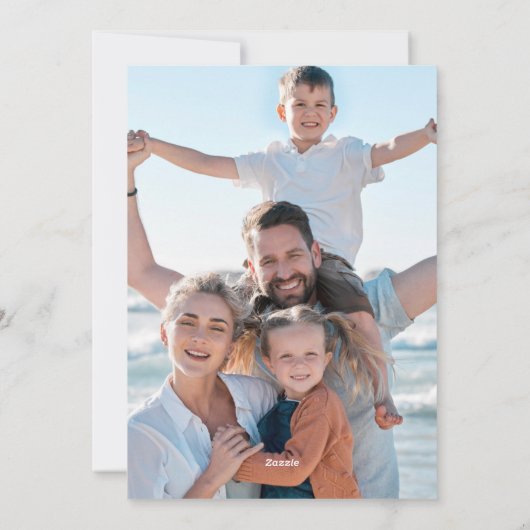 Weihnachten Vier Fotos Stilvoll einfach (Rückseite)