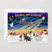 Weihnachten - Vier französische Bullhunde (Vorne/Hinten)