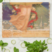 Weihnachten, Viktorianische Angel-LesebBibel Geschirrtuch (Gefaltet)