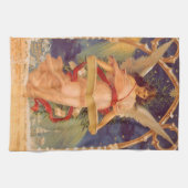 Weihnachten, Viktorianische Angel-LesebBibel Geschirrtuch (Horizontal)