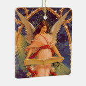 Weihnachten, Viktorianische Angel-LesebBibel Keramikornament (Rechts)