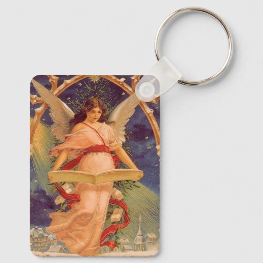 Weihnachten, Viktorianische Angel-LesebBibel Schlüsselanhänger (Rückseite)