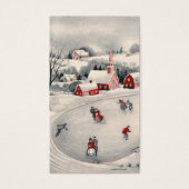 Weihnachten, Viktorianische Eiszeit Skater auf dem (Vorderseite)