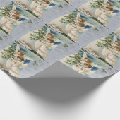 Weihnachten, Viktorianische Engel im Segelboot Geschenkpapier (Ecke)