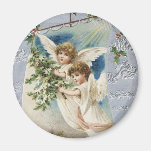 Weihnachten, Viktorianische Engel im Segelboot Magnet (Vorne)