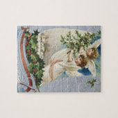 Weihnachten, Viktorianische Engel im Segelboot Puzzle (Horizontal)